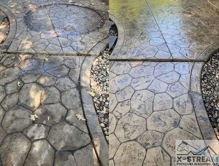 Stamped Concrete Pressure Washing in Clinton Township, MI