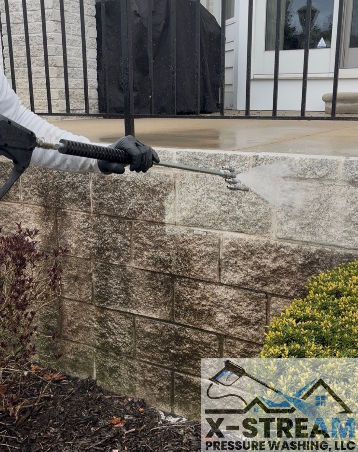 Retaining Brick Wall Restoration & Pressure Washing in Shelby Township, MI