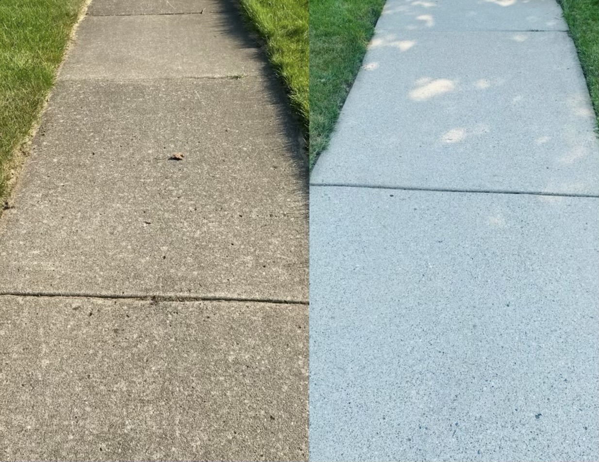 Sidewalk Pressure Washing in Macomb Township